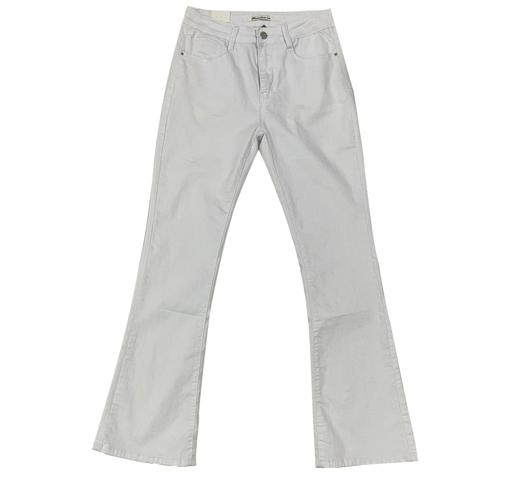 Γυναικείο παντελόνι τζιν καμπάνα ελαστικό σε λευκό US-Y-8802