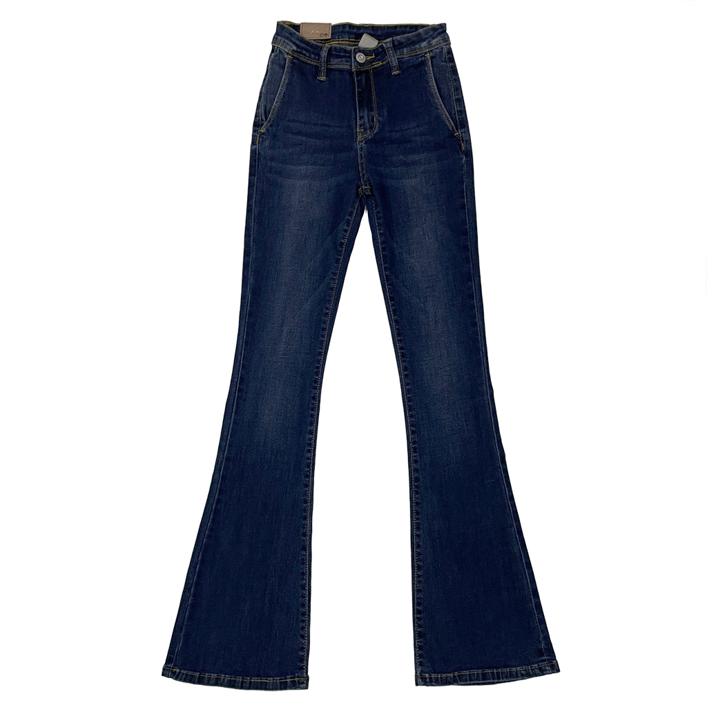 ustyle Γυναικείο παντελόνι τζιν καμπάνα slim ελαστικό σε μπλε US-f-4177