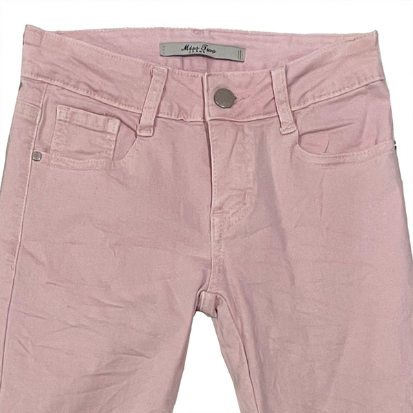 ustyle Γυναικείο SKINNY παντελόνι με φερμουάρ στα μπατζάκια Ροζ US-05020