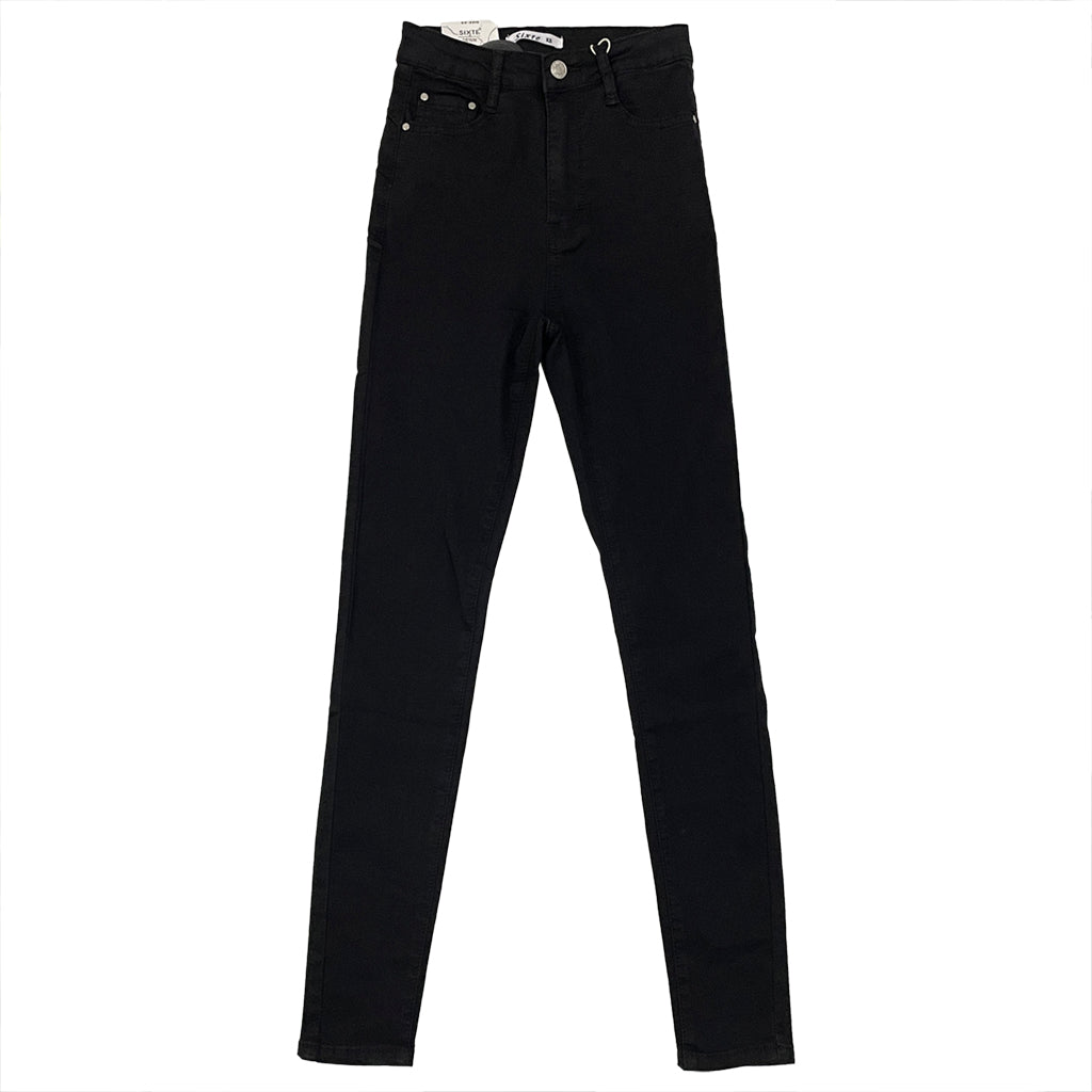 Γυναικείο τζιν παντελόνι skinny ελαστικό μαύρο US-LS-9012