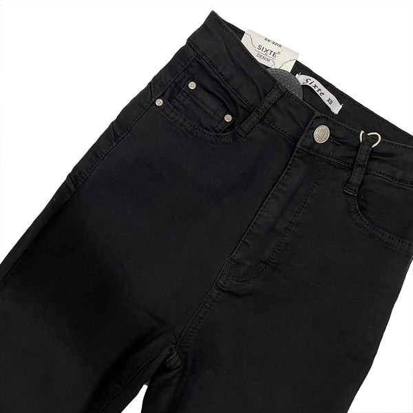 ustyle Γυναικείο τζιν παντελόνι skinny ελαστικό μαύρο US-LS-9012