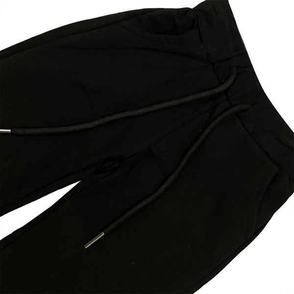 ustyle Κοριτσίστικο παντελόνι φόρμα βαμβακερή σε μαύρο R-309