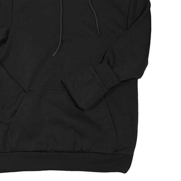 Ανδρικό φούτερ με κουκούλα fleece Μαύρο US-6865