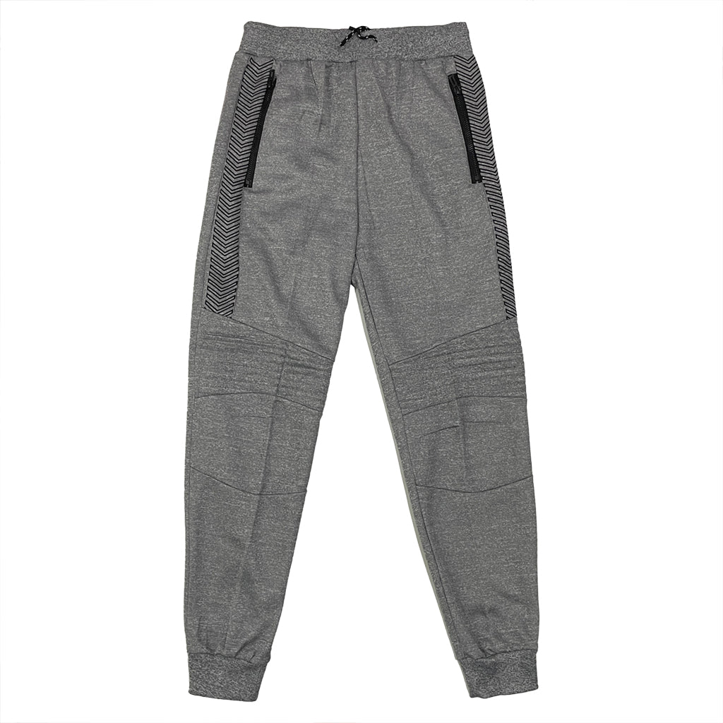 Ανδρικό παντελόνι φόρμας joggers με fleece γκρι US-XEK-04