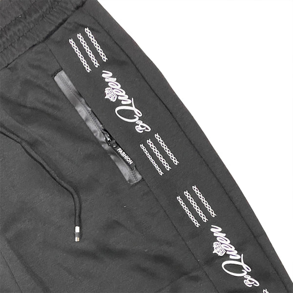 Ανδρικό παντελόνι φόρμας joggers με λάστιχο Μαύρο US-BG-037