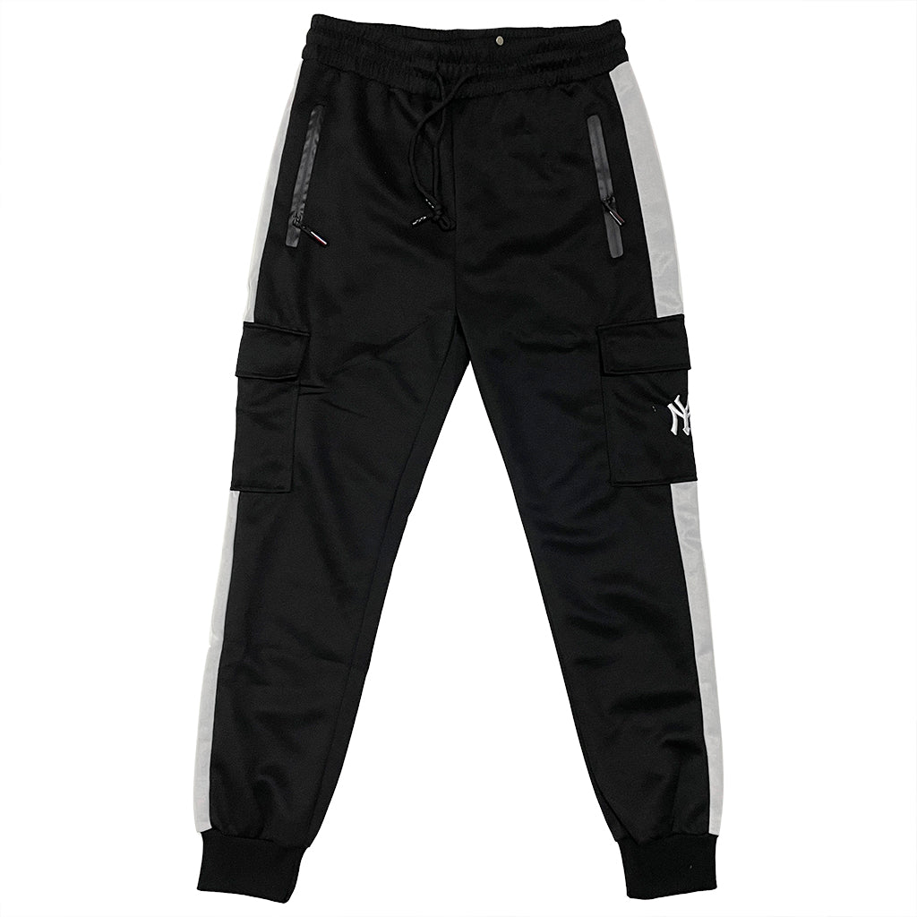 Ustyle Ανδρικό παντελόνι φόρμας joggers σε στυλ cargo Μαύρο US-BG-036