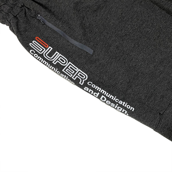 Ustyle Ανδρικό παντελόνι φόρμας joggers βαμβακερό σκούρο γκρι US-74-8