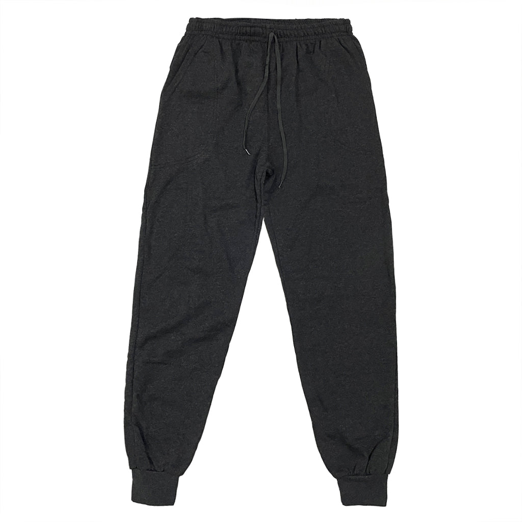 Ανδρικό παντελόνι φόρμας 100% βαμβακερό με λάστιχο στα μπατζάκια σκούρο γκρι US-8974