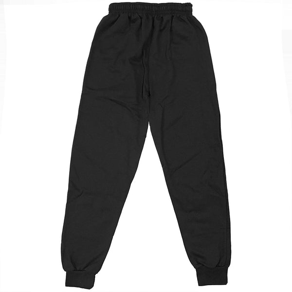 Ανδρικό παντελόνι φόρμας 100% βαμβακερό με λάστιχο στα μπατζάκια μαύρο US-8974