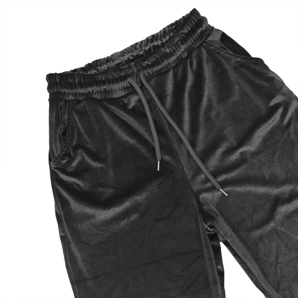 ustyle Γυναικεία φόρμα παντελόνι βελουτέ με λάστιχο US-8656 Μαύρο