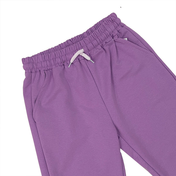 ustyle Γυναικεία φόρμα παντελόνι joggers βαμβακερό Με λάστιχο US-J-3478 Λιλά