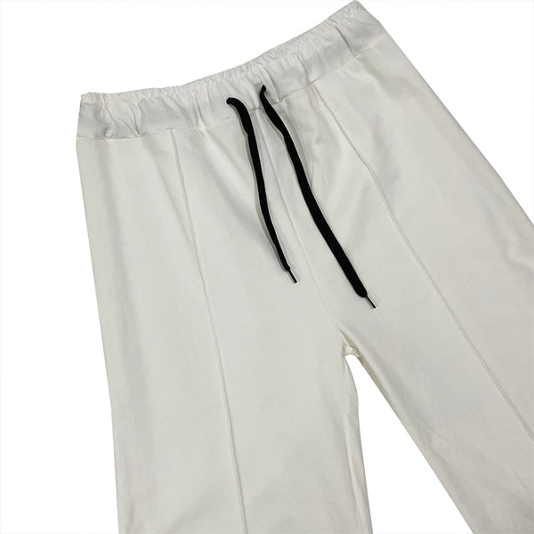 ustyle Γυναικεία φόρμα παντελόνι βαμβακερό καμπάνα US-72093 Λευκό