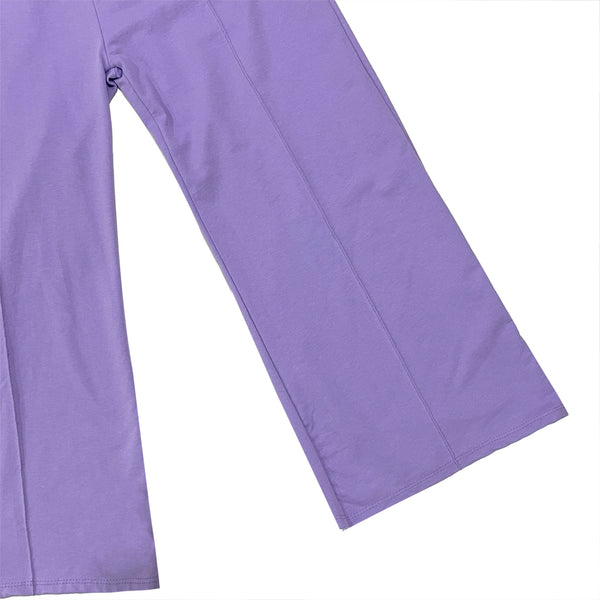 ustyle Γυναικεία φόρμα παντελόνι βαμβακερό καμπάνα US-72093 μωβ