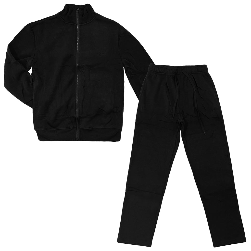 Γυναικείο σετ φόρμας ζακέτα+παντελόνι FLEECE Μαύρο US-9135-1