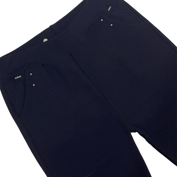 Γυναικείο κολάν παντελόνι με επένδυση FLEECE US-6276-3031 μπλε