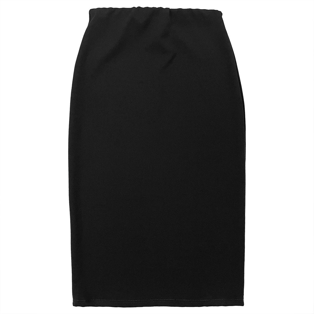 Γυναικεία φούστα midi ελαστική US-54052 Μαύρο