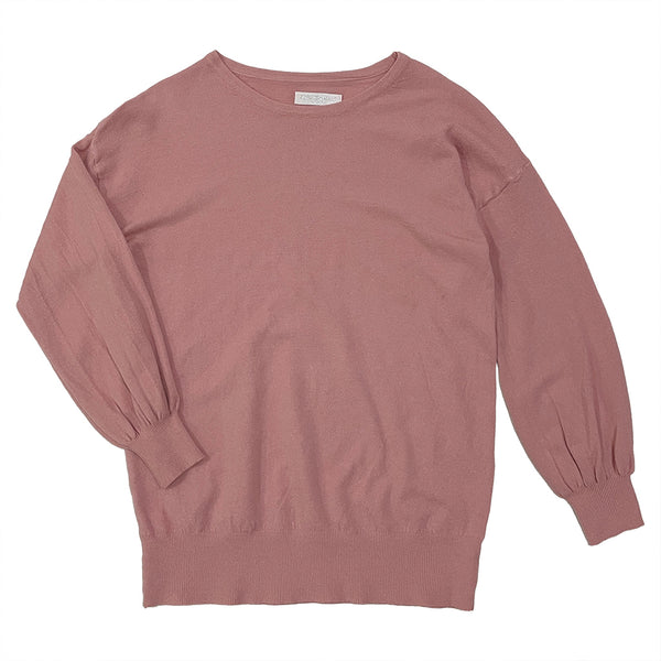 Γυναικεία σετ πλεκτά μπλούζα +Παντελόνι jogger US-17129 Ροζ