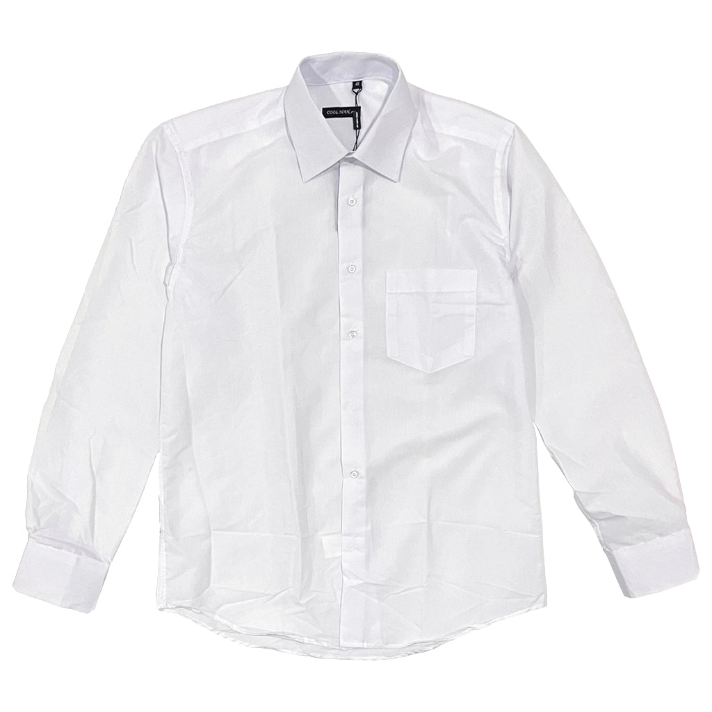 ustyle Ανδρικό πουκάμισο μακρυμάνικο με τσέπη US-98349 Λευκό