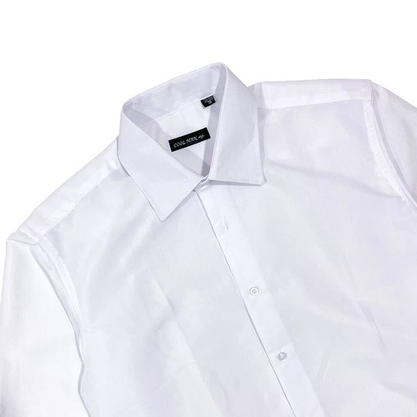 Ανδρικό πουκάμισο μακρυμάνικο χωρίς τσέπη US-98338 Λευκό