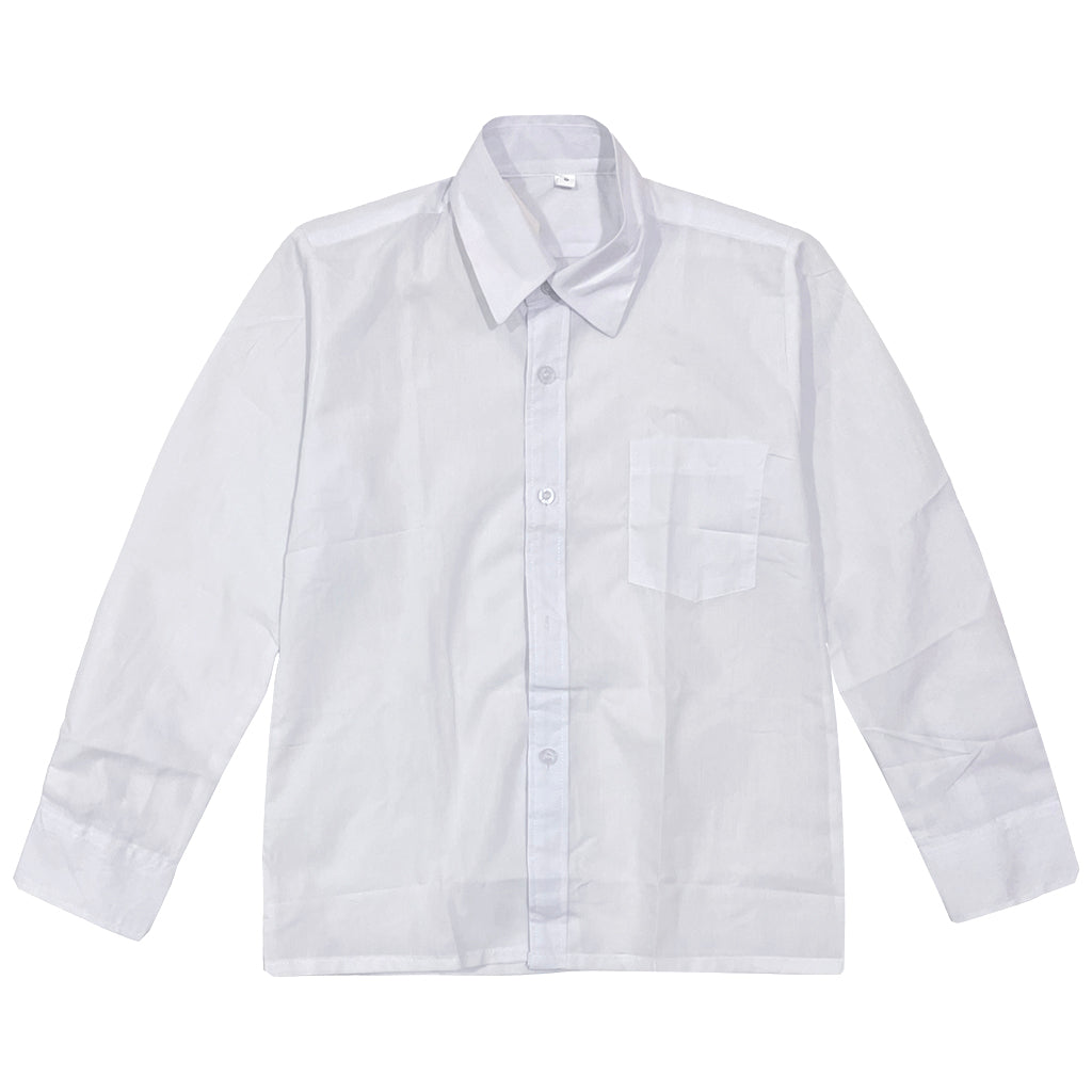 Αγορίστικο λευκό πουκάμισο παρέλασης με τσέπη US-158