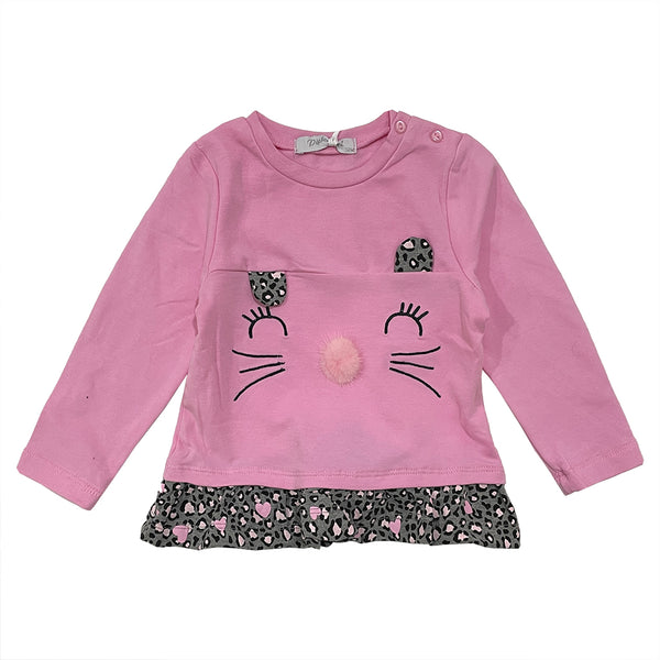 Κοριτσίστικο σετ μπλούζα ροζ και κολάν animal print για 1-3 ετών US-90018