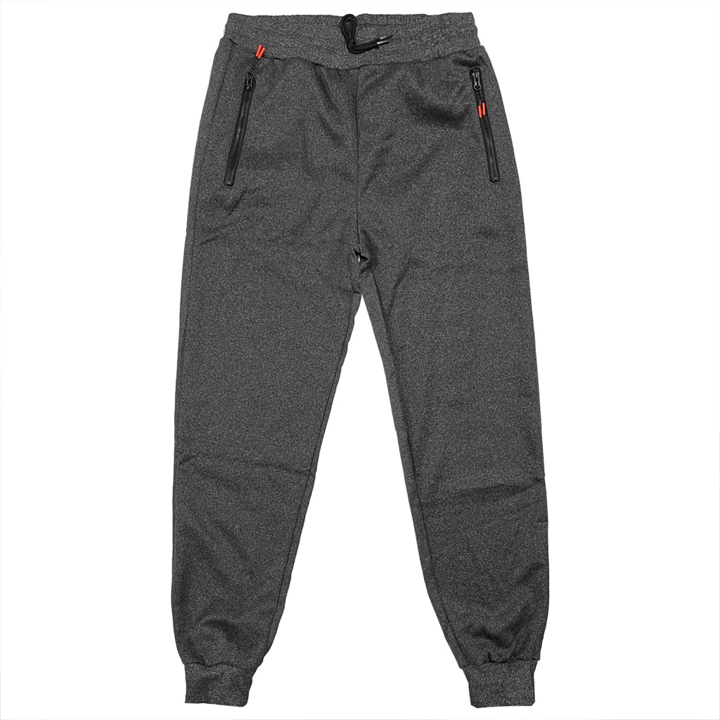 Ανδρικό παντελόνι φόρμας joggers χειμερινό με fleece Γκρι σκούρο US-29878