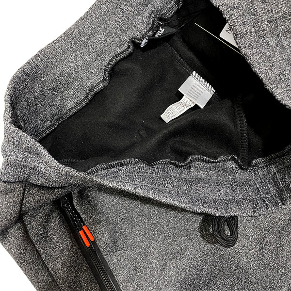 Ανδρικό παντελόνι φόρμας joggers χειμερινό με fleece Γκρι σκούρο US-29878