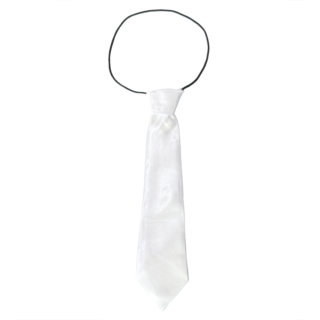 Ustyle Παιδική γραβάτα παρέλασης με λάστιχο Μήκος 28cm US-35065 Λευκό