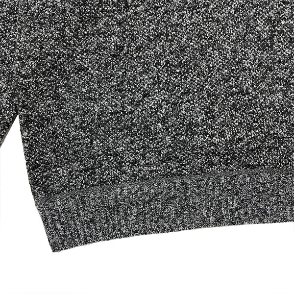 Ανδρική πλεκτή μπλούζα μακρυμάνικη με επένδυση γούνα γκρι US-58158