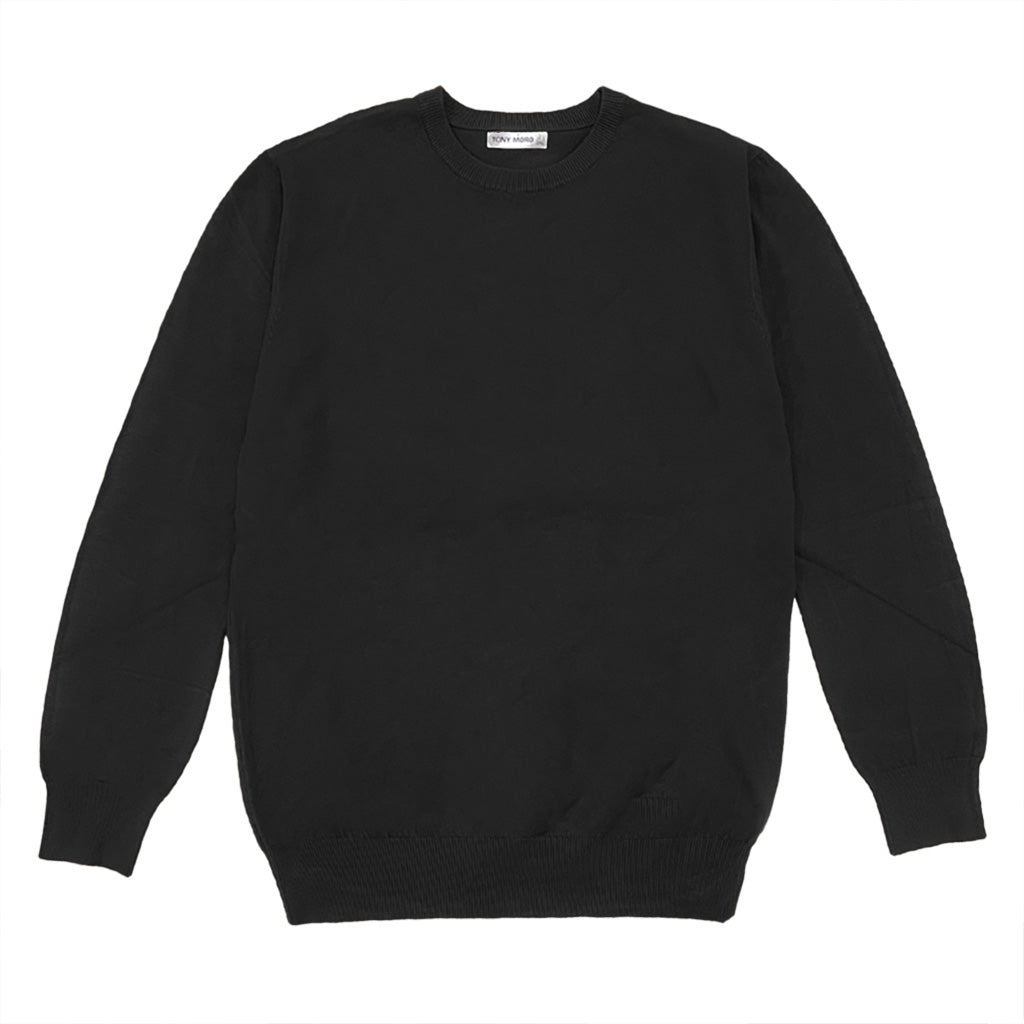 ustyle Ανδρική μάλλινη μπλούζα πουλόβερ μακρυμάνικη μαύρο US-81758