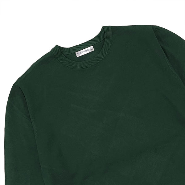 ustyle Ανδρική μάλλινη μπλούζα πουλόβερ μακρυμάνικη Κυπαρισσί US-81758