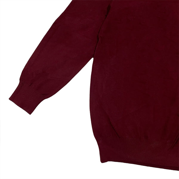 ustyle Ανδρική μάλλινη μπλούζα πουλόβερ μακρυμάνικη Μπορντό US-81758