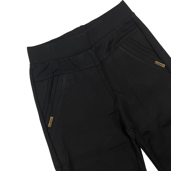 ustyle Γυναικείο κολάν παντελόνι ελαστικό με τσέπες μαύρο US-938