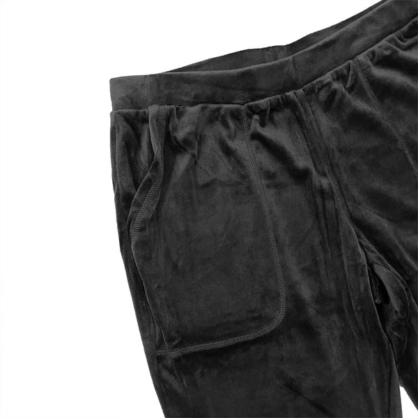 Γυναικεία βελούδινη φόρμα παντελόνι με τσέπες US-23-718 Μαύρο