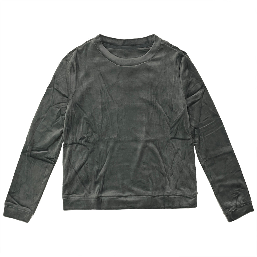 ustyle Γυναικεία βελούδινη μπλούζα μακρυμάνικη Γκρι US-23-392