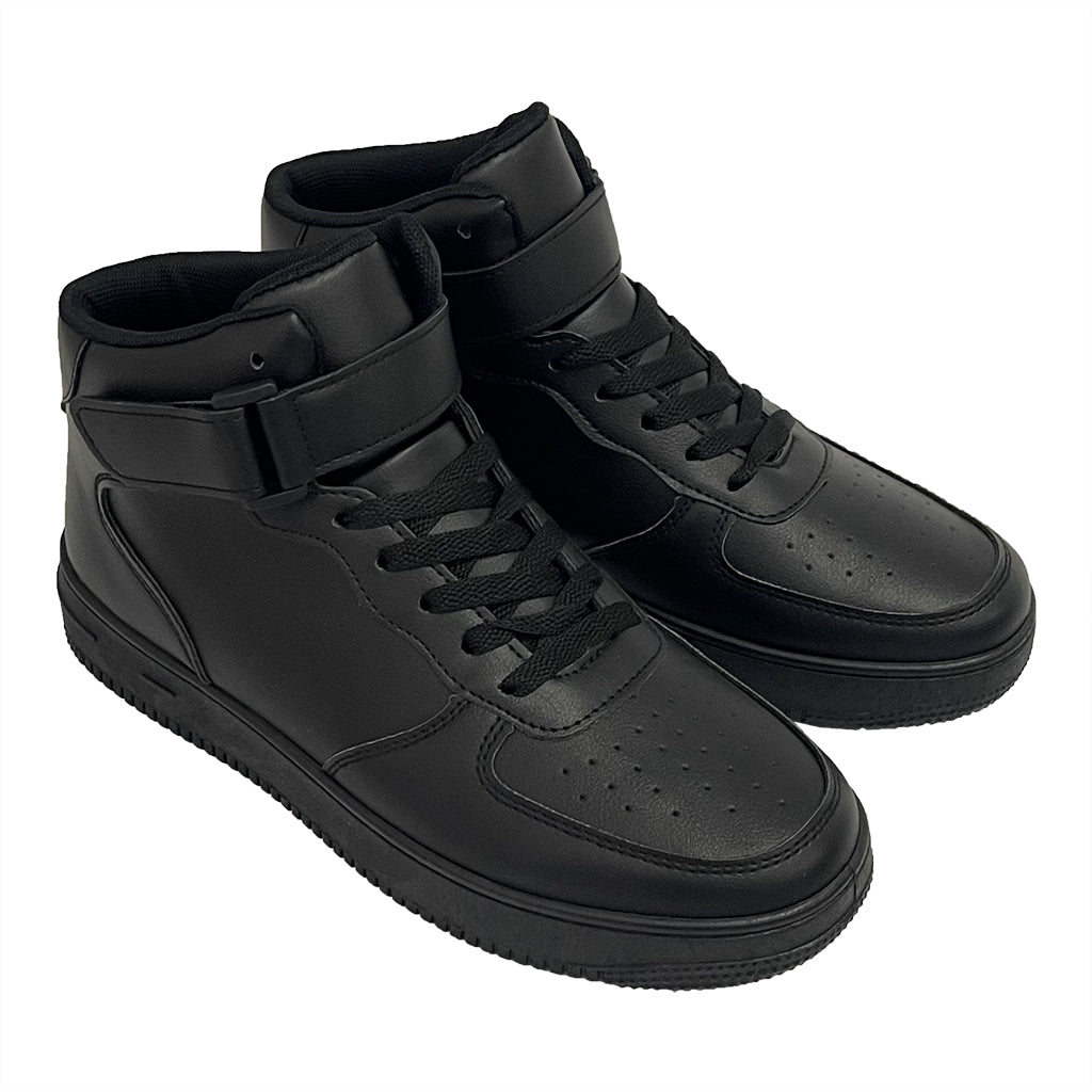 ustyle Ανδρικά Sneakers σε μποτάκια μονόχρωμα σε μαύρο 5963-38