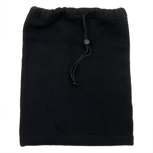 ustyle Κασκόλ λειμού περιλαίμιο fleece με ρυθμιζόμενο κορδονάκι μαύρο US-982395