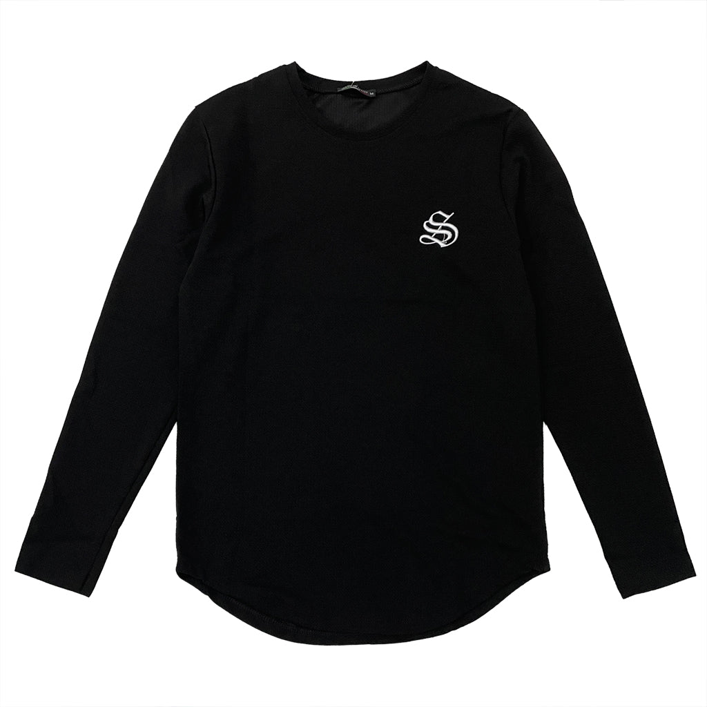 ustyle Ανδρική μπλούζα μακρυμάνικη μονόχρωμο US-15760 Μαύρο