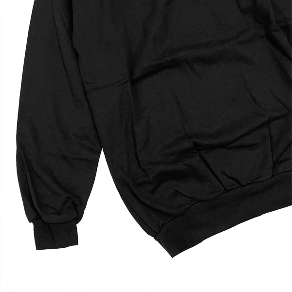 ustyle Ανδρικό φούτερ μπλούζα 100% βαμβάκι με fleece Μαύρο US-1834729