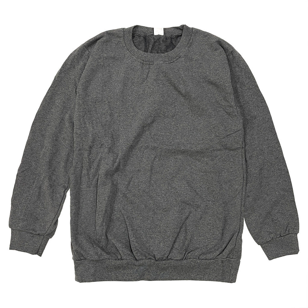 Ανδρική μπλούζα φούτερ 100% βαμβάκερό με fleece Γκρι σκούρο US-234109