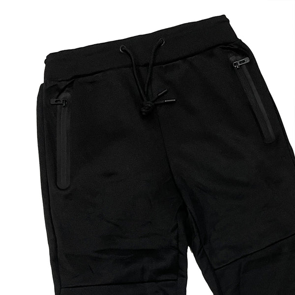 Ustyle Ανδρικό χειμωνιάτικο παντελόνι φόρμας joggers με φλις Μαύρο US-230-7006