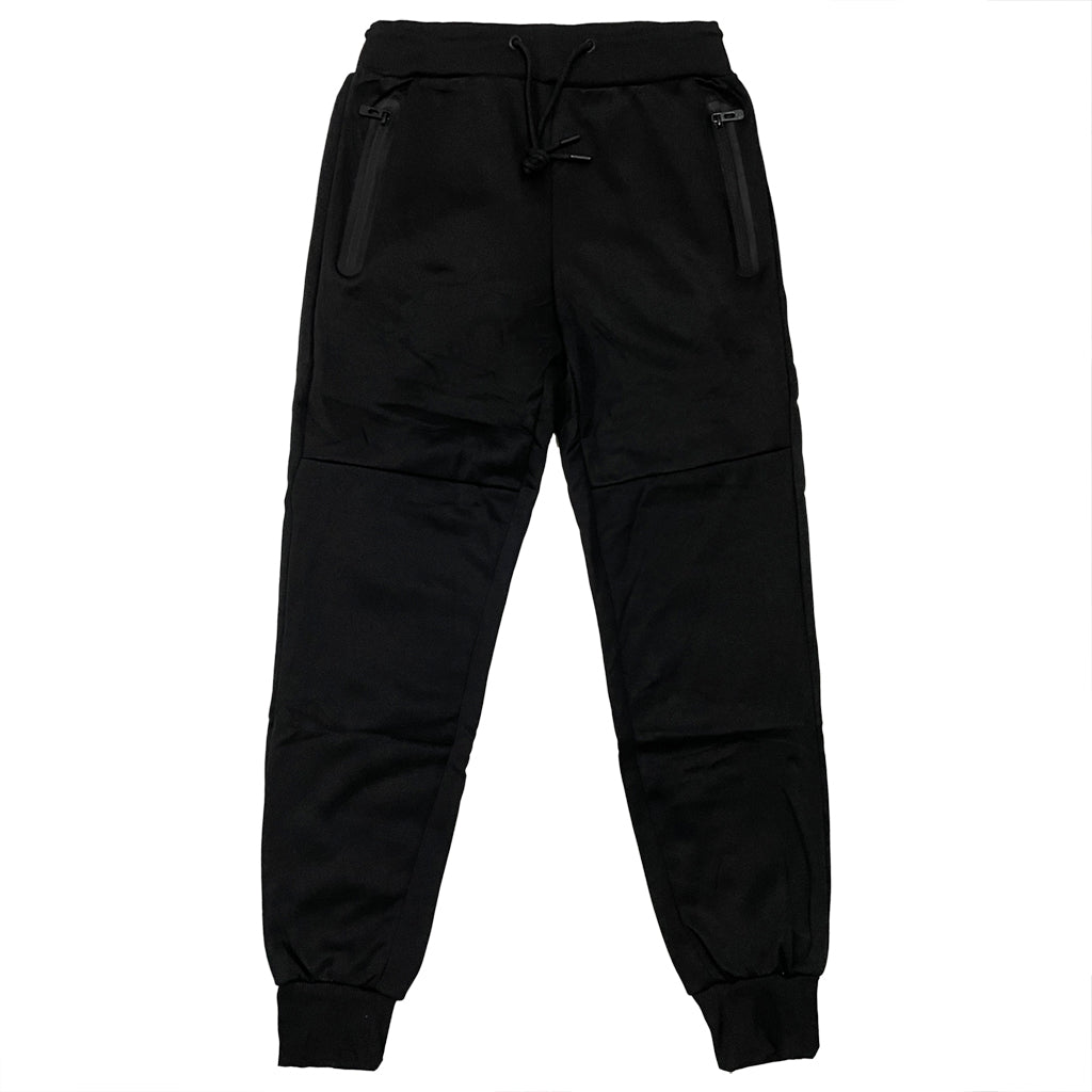 Ανδρικό χειμωνιάτικο παντελόνι φόρμας joggers με φλις Μαύρο US-230-7006