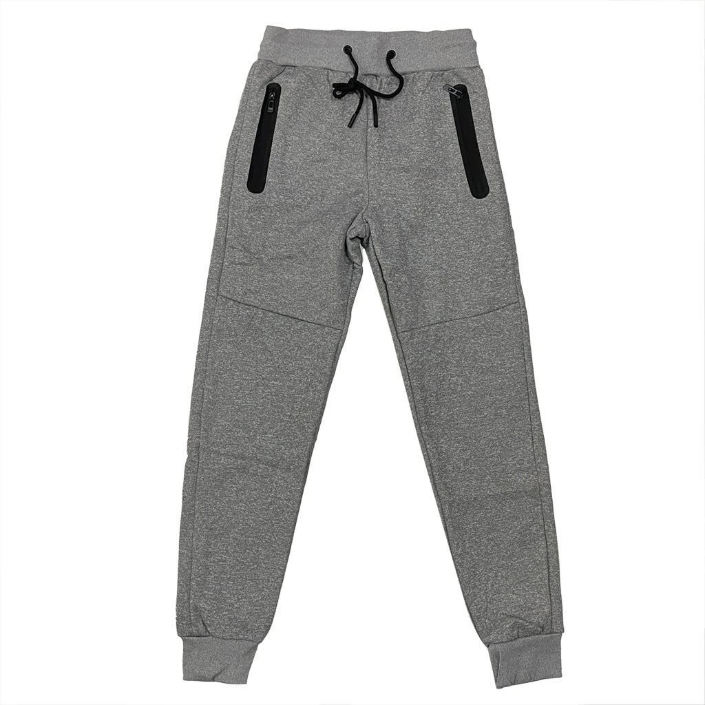 Ανδρικό χειμωνιάτικο παντελόνι φόρμας joggers με φλις Γκρι US-70068