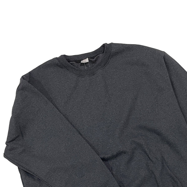 Ανδρικό φούτερ μπλούζα βαμβακερή με fleece μεγάλα μεγέθη γκρι US-10148
