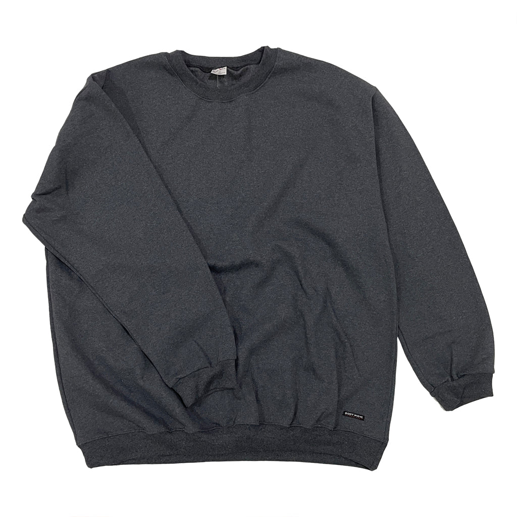 ustyle Ανδρικό φούτερ μπλούζα βαμβακερή με fleece μεγάλα μεγέθη γκρι US-10148