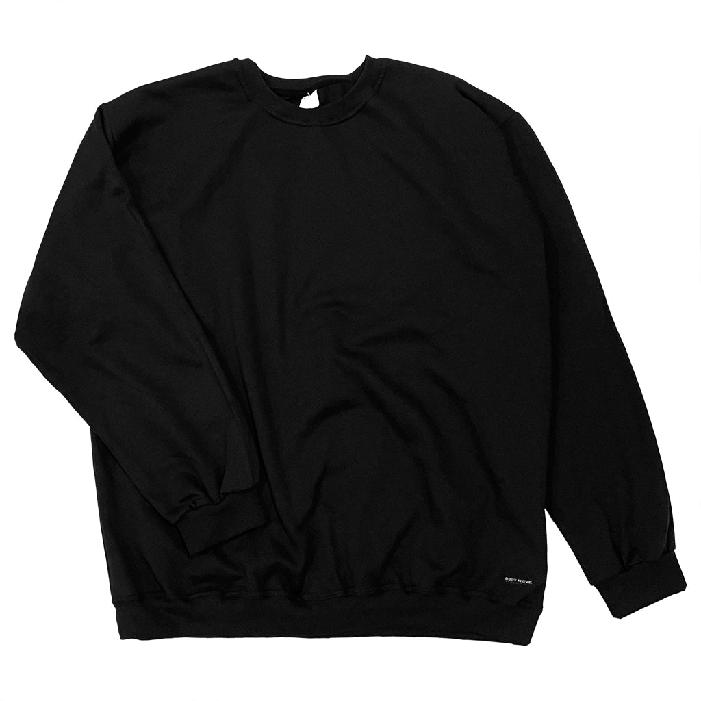 Ανδρικό φούτερ μπλούζα βαμβακερή με fleece μεγάλα μεγέθη Μαύρο US-10148