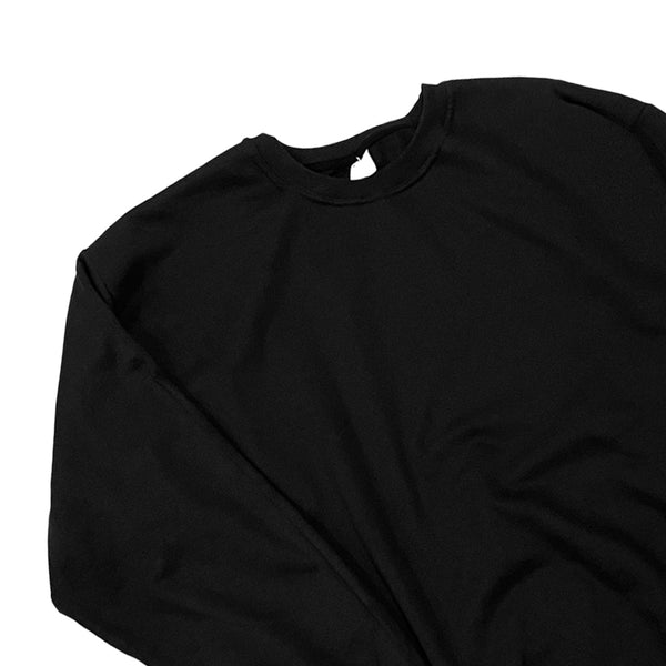 Ανδρικό φούτερ μπλούζα βαμβακερή με fleece μεγάλα μεγέθη Μαύρο US-10148