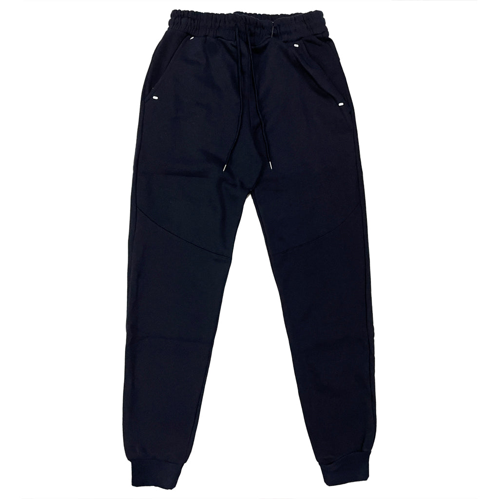Ανδρικό παντελόνι φόρμας joggers με φλις μπλε US-35259