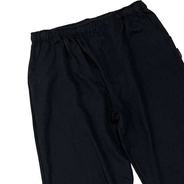 Ανδρικό παντελόνι φόρμας ίσια γραμμή με φλις μεγάλα μεγέθη 100% βαμβάκι US-10138 Μαύρο