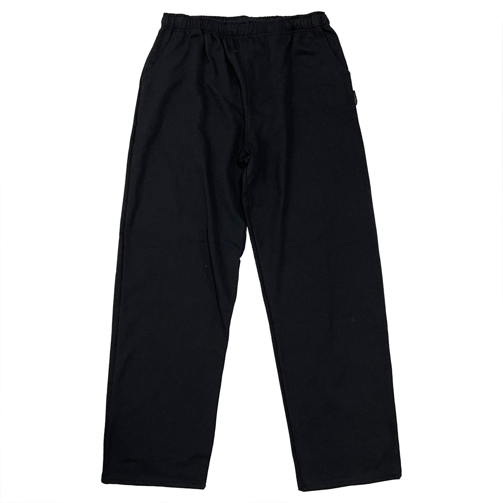 Ανδρικό παντελόνι φόρμας ίσια γραμμή με φλις μεγάλα μεγέθη 100% βαμβάκι US-10138 Μαύρο